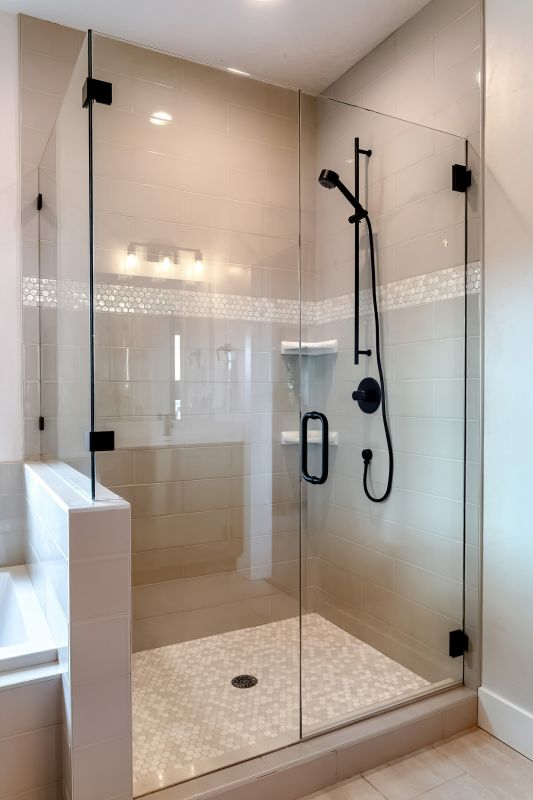 Tile and Glass Shower Setup